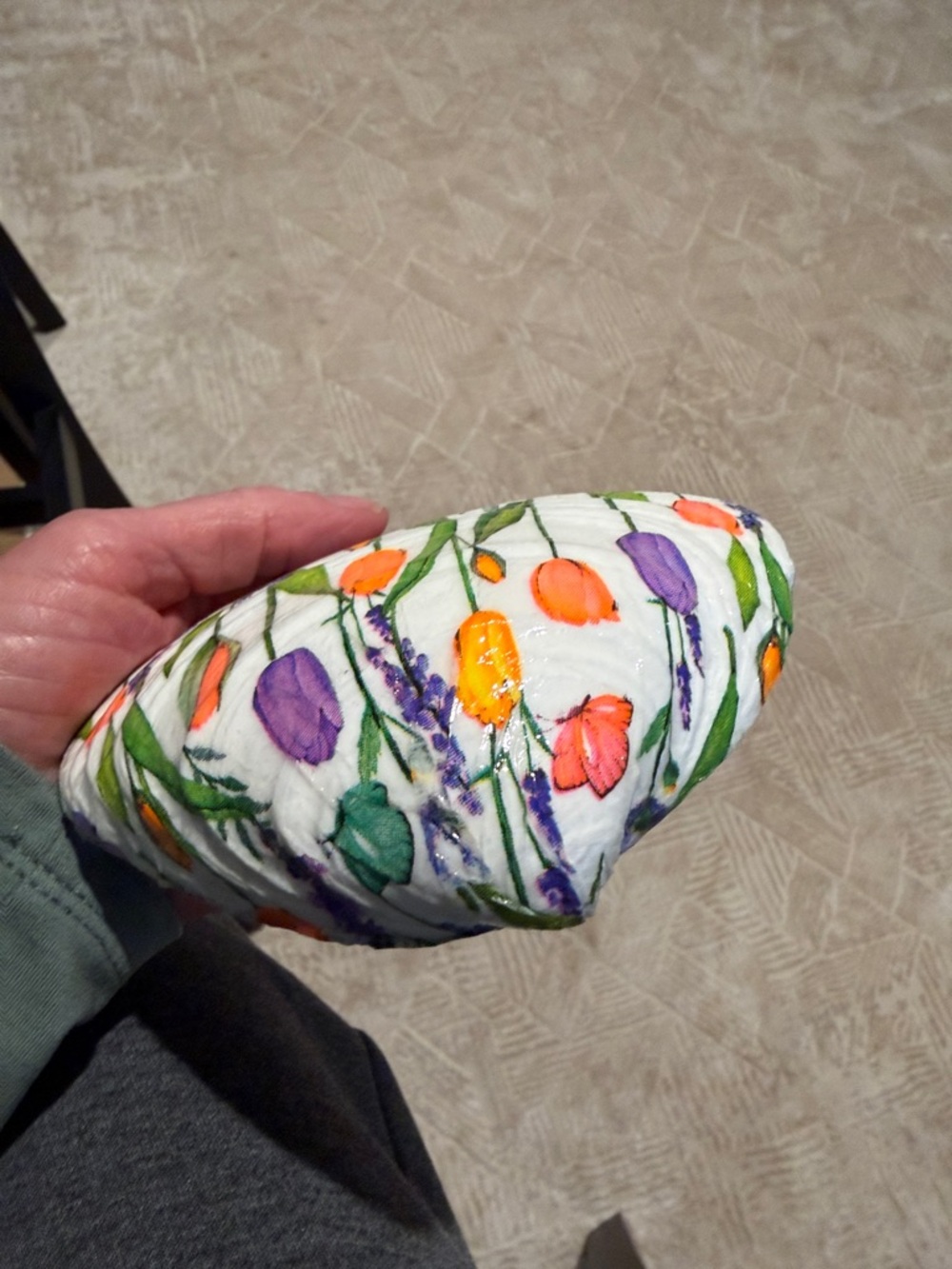 Hand Crafted Decoupage Sea Shell Ring Trinket Dish - Picture 3 of 3